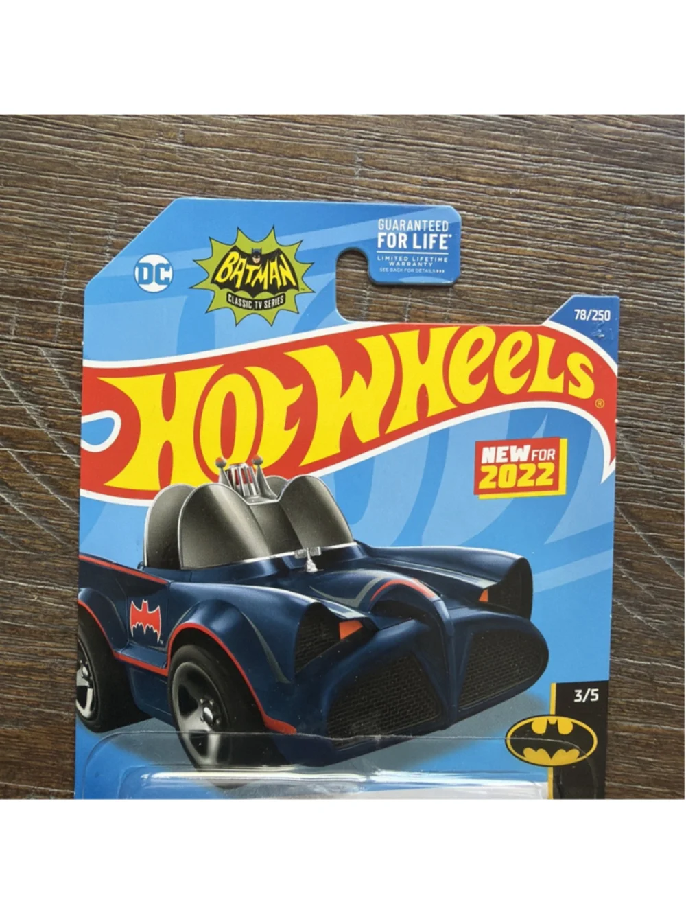 2022 Hot Wheels Batman #3/5 Classic TV Series Batmobile #78/250 Blue